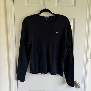 Polo Jeans Co. Ralph Lauren Navy Long Sleeve Top with Flag Logo